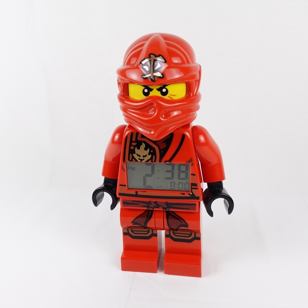LEGO Ninjago Kai Red Digital Alarm Clock Lighted LCD Tested & Working
